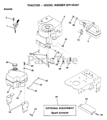 Winston Pro WP 14542 F - Winston Pro Lawn Tractor (1999) ENGINE