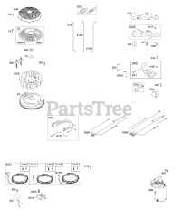 Briggs & Stratton 40R877-0009-B1 - Briggs & Stratton Vertical Engine Flywheel, Controls, Wire Harness, Alternator, Starter