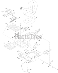Toro 76440 TA (MR 4800) - Toro 48" Titan Zero-Turn Mower (SN: 417200000 - 417399999) Seat Pan Assembly