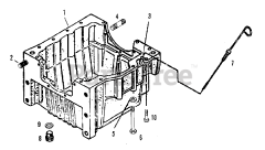 Simplicity 9518 (2097355) - Simplicity Compact Tractor, Diesel Lubricating System - Oil Pan Group (3486I12)