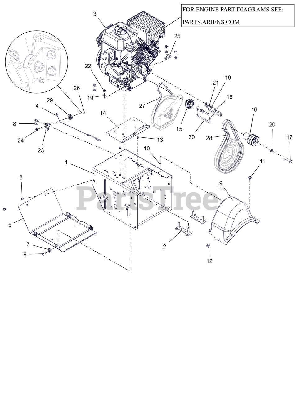 Ariens 921046 Ariens Deluxe 28" Snow Blower, Ariens AX 254cc engine
