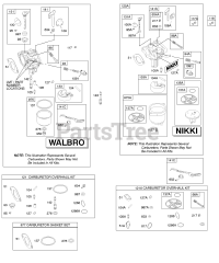 Briggs & Stratton 219707-0026-G1 - Briggs & Stratton Vertical Engine Carburetor, Kit - Carburetor Overhaul