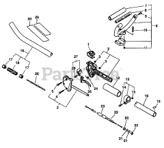 Echo PE-2601 - Echo Edger (Type 1E) Driveshaft, Handles, Throttle, Stop Switch