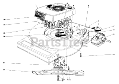 Toro 16880 - Toro Walk-Behind Mower (SN: 002000001 - 002999999) (1982) Engine Assembly (model No. 16890)