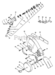 Echo PE-2000 - Echo Edger (Type 1E) Gear Housing Asy, Shield, Tools
