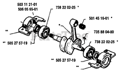 Husqvarna 45 - Husqvarna Chainsaw (1988-02) Crankshaft Assembly