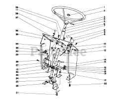 Toro 57017 - Toro 25" Lawn Tractor (SN: 003000001 - 003999999) (1973) Steering And Dash Assembly