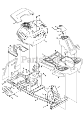 Troy-Bilt TB 30 R (13BC26JD011) - Troy-Bilt 30" Rear-Engine Riding Mower (2013) Frame &amp; Fender