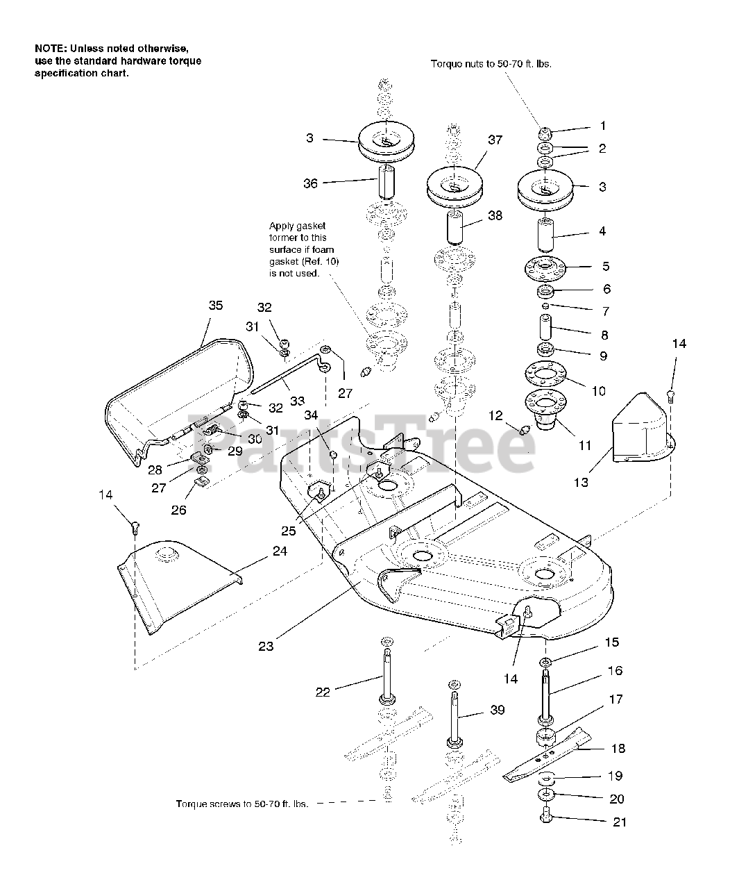 Simplicity 1693188 Simplicity 44" Mower Deck 44" Mower Deck Housing