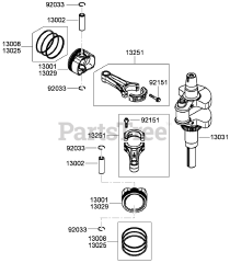 Toro 23208 G (STX-26) - Toro Stump Grinder (SN: 316000001 - 316999999) (2016) Piston and Crankshaft Assembly