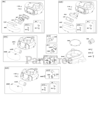Briggs & Stratton 217802-0145-E9 - Briggs & Stratton Vertical Engine Air Cleaner, Blower Housing