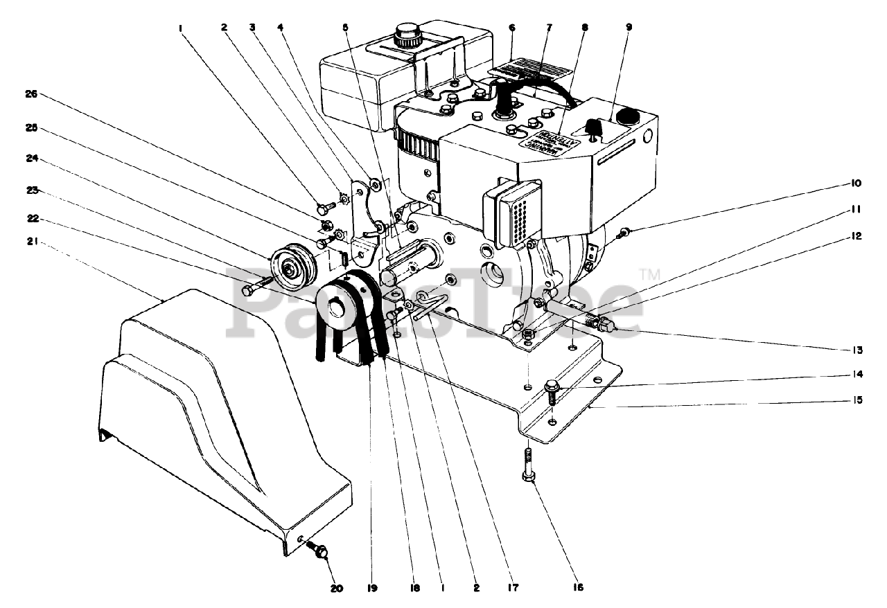 Toro 38040 (524) Toro Snow Thrower (SN 008000001 008999999) (1978