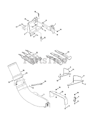 Cub Cadet 19A40003 (19A40003100) - Cub Cadet Twin Rear Bagger att2 Chute &amp; Mounting 50 &amp; 54 Inch (3000 Series)