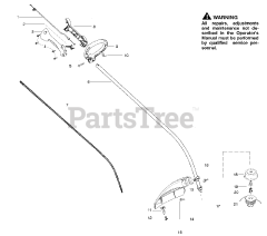 Poulan P 1500 - Poulan String Trimmer Shaft &amp; Handle