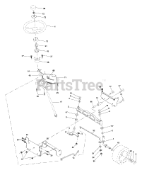 Poulan Pro DPR 22H48ST B - Poulan Pro Lawn Tractor (2001) Steering Assembly