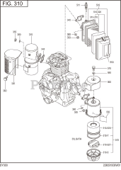 Subaru Robin DY300D12380 (DY30) - Subaru Robin Engine, Diesel 310 Intake &amp; Exhaust