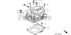 Honda GD320 QAAE (GPB) - Honda Engine, Made in Japan (SN: GPB-1000001 - GPB-1008896) CYLINDER HEAD