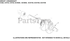 Kohler ECH730-3090 - Kohler Command PRO EFI Engine, Basic Version, 23hp, 17.2kW 01 CrankShaft