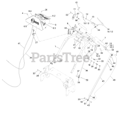 Exmark TTS600GKA523E0 - Exmark 52" Turf Tracer S-Series Walk-Behind Mower, Kawasaki (SN: 402082300 - 404314158) (2018) Handle Assembly