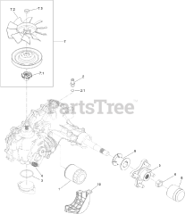 Toro 77287 (2000) - Toro 60" Z Master Zero-Turn Mower (SN: 411581734 - 411999999) LH Transaxle Assembly No. 126-2883