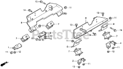 Honda H4518 H HSA/C (MZAT) - Honda Lawn Tractor, Made in Japan (SN: MZAT-3000001 - MZAT-3999999) ENGINE MOUNT (H4518H)