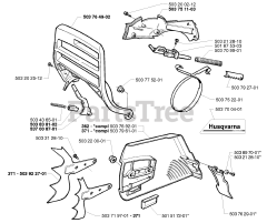 Husqvarna 371 - Husqvarna Chainsaw (1999-05) Chain Brake Assembly