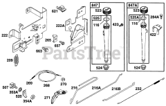 Briggs & Stratton 282707-0116-01 - Briggs & Stratton Vertical Engine Controls, Oil Fill