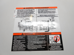 RedMax 532176782 Decal, Drt Warning Eng/F