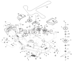 Exmark RAX691GKA524A3 - Exmark 52" Radius X-Series Zero-Turn Mower, Kawasaki FX691V (SN: 402082300 - 404314158) (2018) Deck Assembly