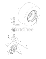 RedMax CZT 72 x (967943501-00) - RedMax 72" Zero-Turn Riding Mower (2018-07) WHEELS &amp; TIRES
