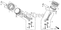 Honda GX620 U1 QZB2 (GCARK) - Honda Engine, Made in Japan (SN: GCARK-1000001 - GCARK-9999999) PISTON