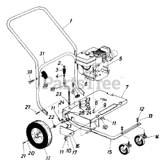 MTD 243-692-134 - MTD Walk-Behind Blower (1993) (Home Depot)