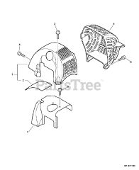 Echo GT-251 E - Echo String Trimmer (SN: 08001001 - 08999999) Engine Cover, Cylinder Cover, Exhaust Cover