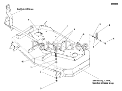 Simplicity ZT 4000 B 2648 (5900765) - Simplicity ZT 4000 Series 48" Zero-Turn Mower, 26hp Briggs & Stratton 44" Mower Deck - Hanger Chains Group