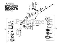 Weed Eater 1600 - Weed Eater String Trimmer CUTTING HEAD &amp; DRIVE SHAFT