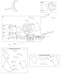 Briggs & Stratton 20B414-0113-E1 - Briggs & Stratton Horizontal Engine Cylinder Head, Gasket Set - Engine, Gasket Set - Valve, Valves