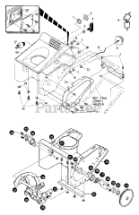 Echo ST-5000 E - Echo Snow Thrower (Type 1E) (1998) Belt Cover, Auger Housing
