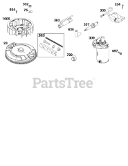 Briggs & Stratton 44T977-0032-G1 - Briggs & Stratton Vertical Engine Flywheel, Ignition, and Starter Group