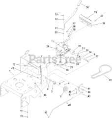 Toro 30672 - Toro 32" Walk-Behind Mower, Fixed Deck, T-Bar, Gear Drive (SN: 313000001 - 313999999) (2013) Frame and Transmission Assembly