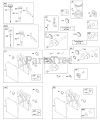 Briggs & Stratton 93452-1241-E1 - Briggs & Stratton Horizontal Engine Camshaft, Crankcase Cover/Sump, Crankshaft, Lubrication, Piston/Rings/Connecting Rod