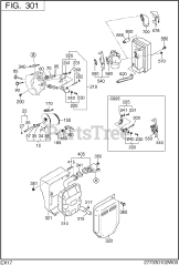 Subaru Robin 170DT0100 (SP-170) - Subaru Robin Engine 301 Intake &amp; Exhaust