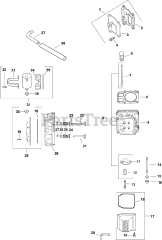 Kohler CV22-75501 - Kohler Command PRO Engine, Basic Version, 23hp, 17.2kW Head/Valve/Breather 4-24-85