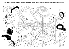 Husqvarna J 55 S (961210007) - Husqvarna Walk-Behind Mower (2006-03) FRAME &amp; ENGINE