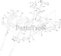 Toro 37780 (826 OE) - Toro 26" Power Max Snow Thrower (SN: 316000001 - 316999999) (2016) Handle Assembly