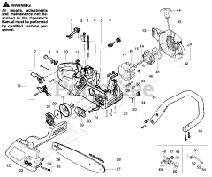 Snapper S 1838 - Snapper Chainsaw Handle &amp; External Assembly