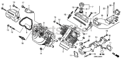 Honda GX690 TXF3 (GCBDK) - Honda Engine, Made in Japan (SN: GCBDK-1000001 - GCBDK-9999999) CYLINDER HEAD