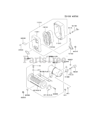 Kawasaki FE120D-AS02 - Kawasaki Engine AIR-FILTER/MUFFLER