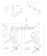 Briggs & Stratton 350442-0002-01 - Briggs & Stratton Horizontal Engine Crankcase Cover/Sump, Intake Manifold
