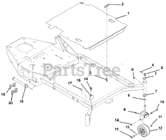 Gravely 890018 - Gravely 60" Deck for Pro-Master 320XDZ Mower (SN: 000101 - 000260) Mower Deck Cover And Caster Wheels