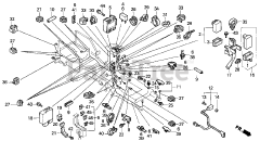 Honda H4518 H HSA/C (MZAT) - Honda Lawn Tractor, Made in Japan (SN: MZAT-3000001 - MZAT-3999999) WIRE HARNESS (H4518H)